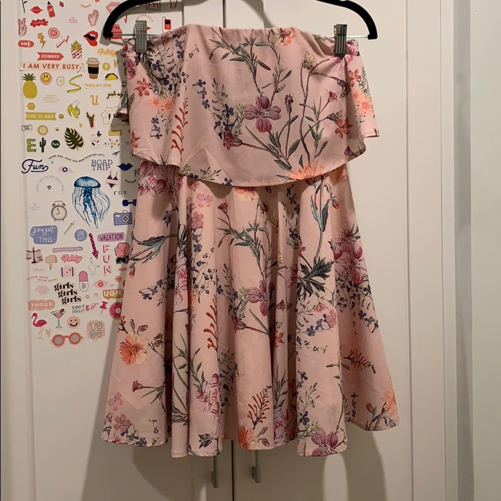 pink floral dress